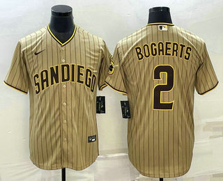 Mens San Diego Padres #2 Xander Bogaerts Grey With Patch Cool Base Stitched Baseball Jersey->->MLB Jersey